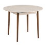 Nordure Mesa de Comedor Extensible Travertino y Nogal